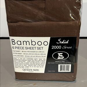Brown Bamboo 6 Piece Sheet Set